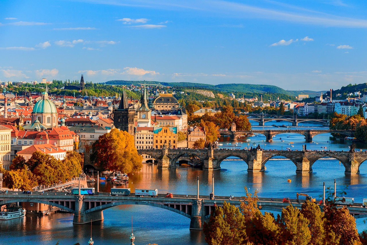 Prague romantic city