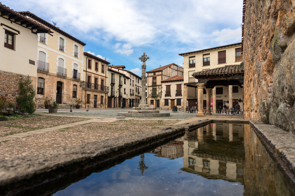 Historic center of the Burgos town of Covarrubias.