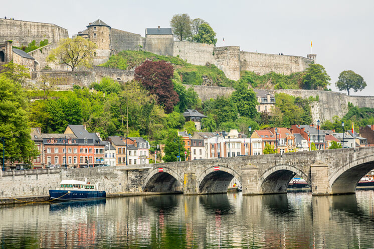 The citadel of Namur on the r