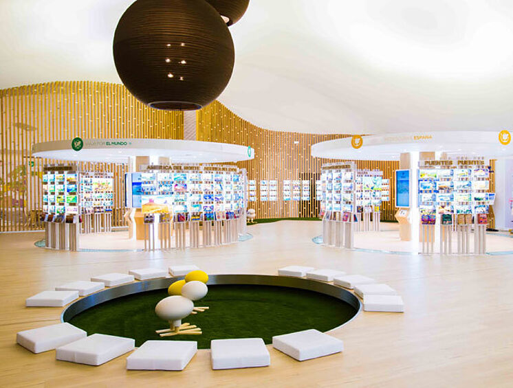 Interior of the Pangea store in the center of Madrid.