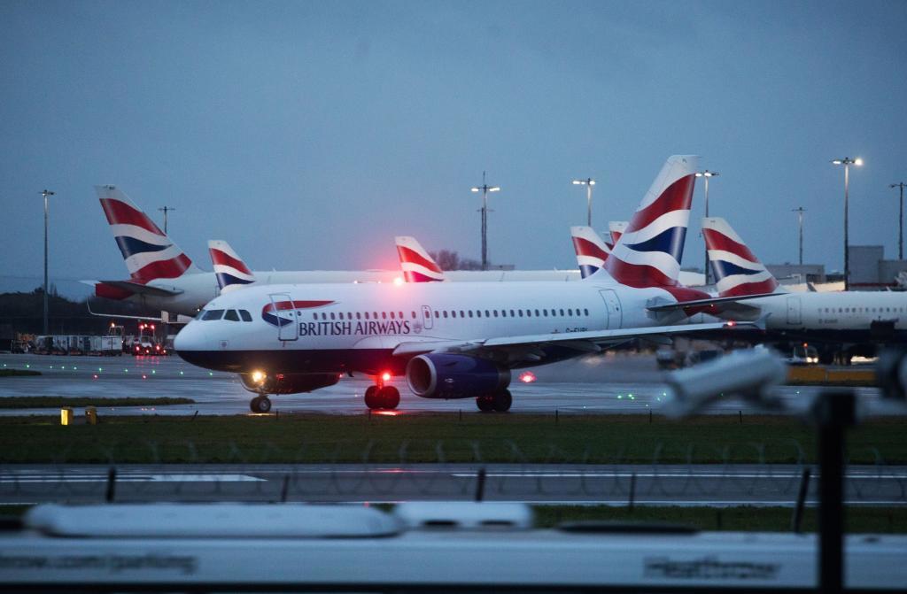 British Airways aircraft at Heathrow Airport, London.