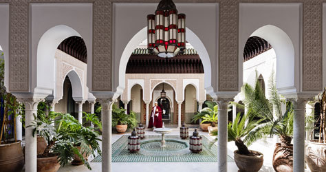 One of the Arab-Andalusian style courtyards of La Mamounia.