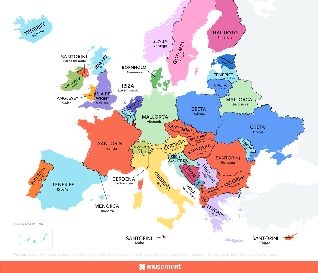 This map shows the European island m